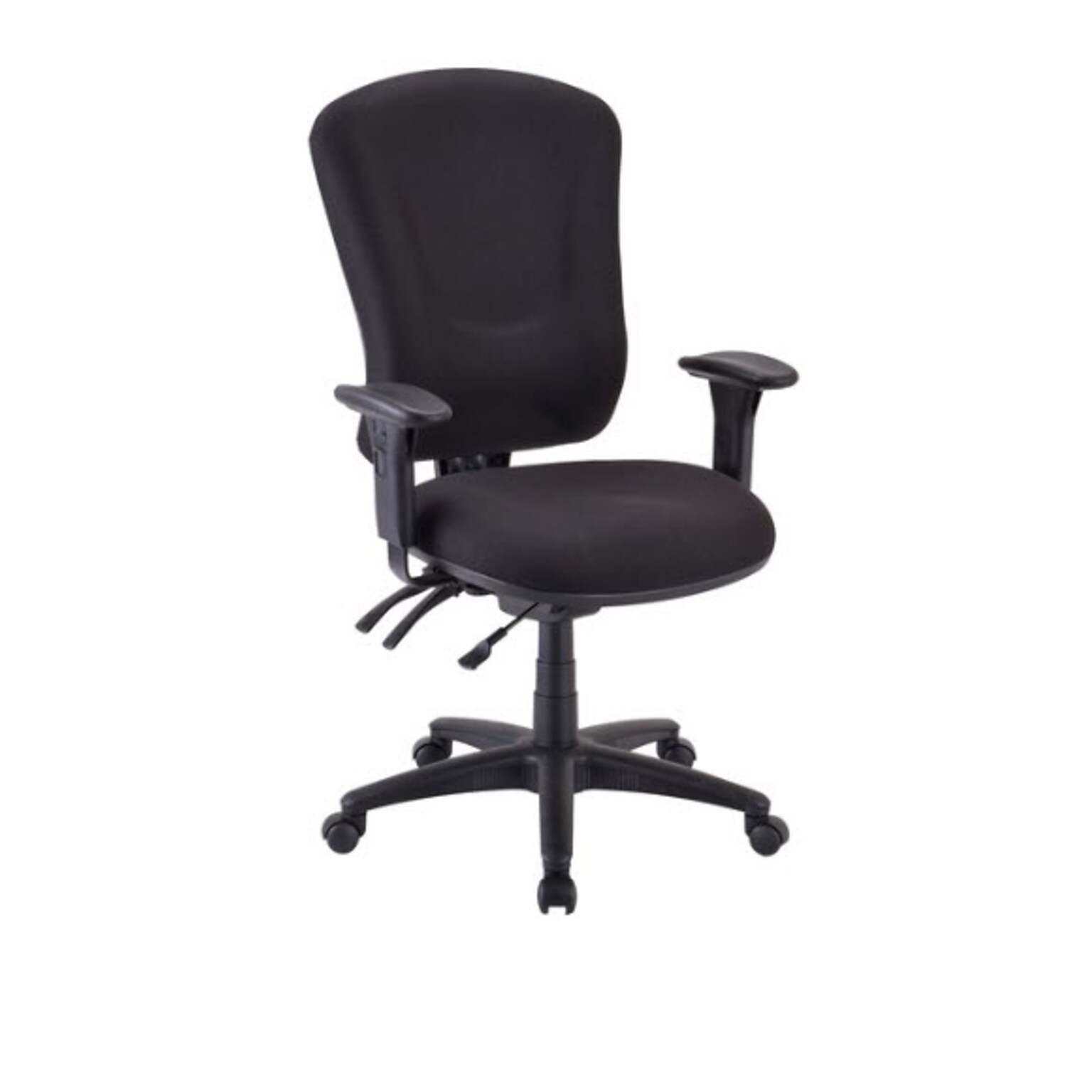 Lorell Contoured Managerial Task Chair, 26.8W x 26D x 51H, Black (LLR66153)