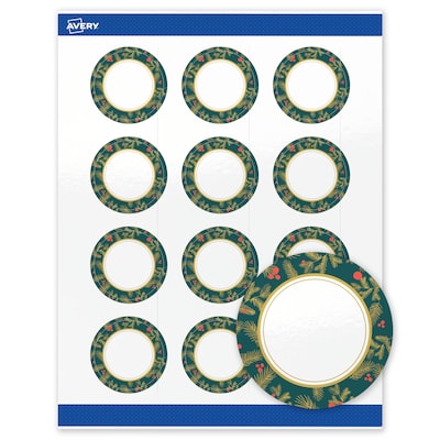 Avery Circle Multipurpose Labels, 2 Dia., White, 120/Pack (19479370495)