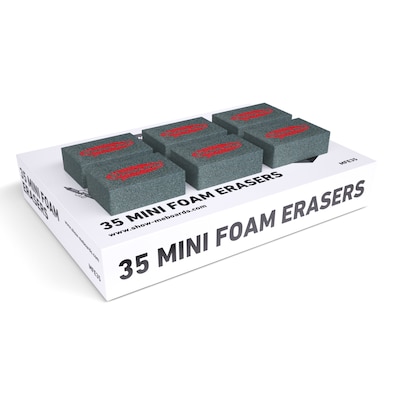 Show-me Mini Foam Erasers, Gray, 35/Pack (EPTMFE35)
