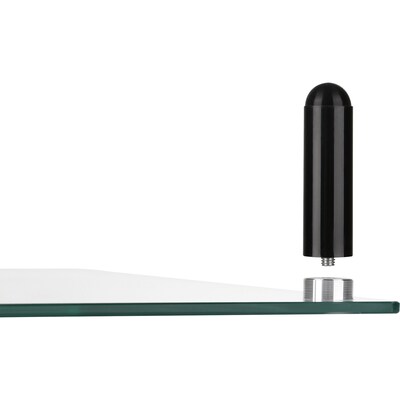 Lorell Glass Monitor Stand, Up to 42" Monitor, Clear/Black (LLR99533)