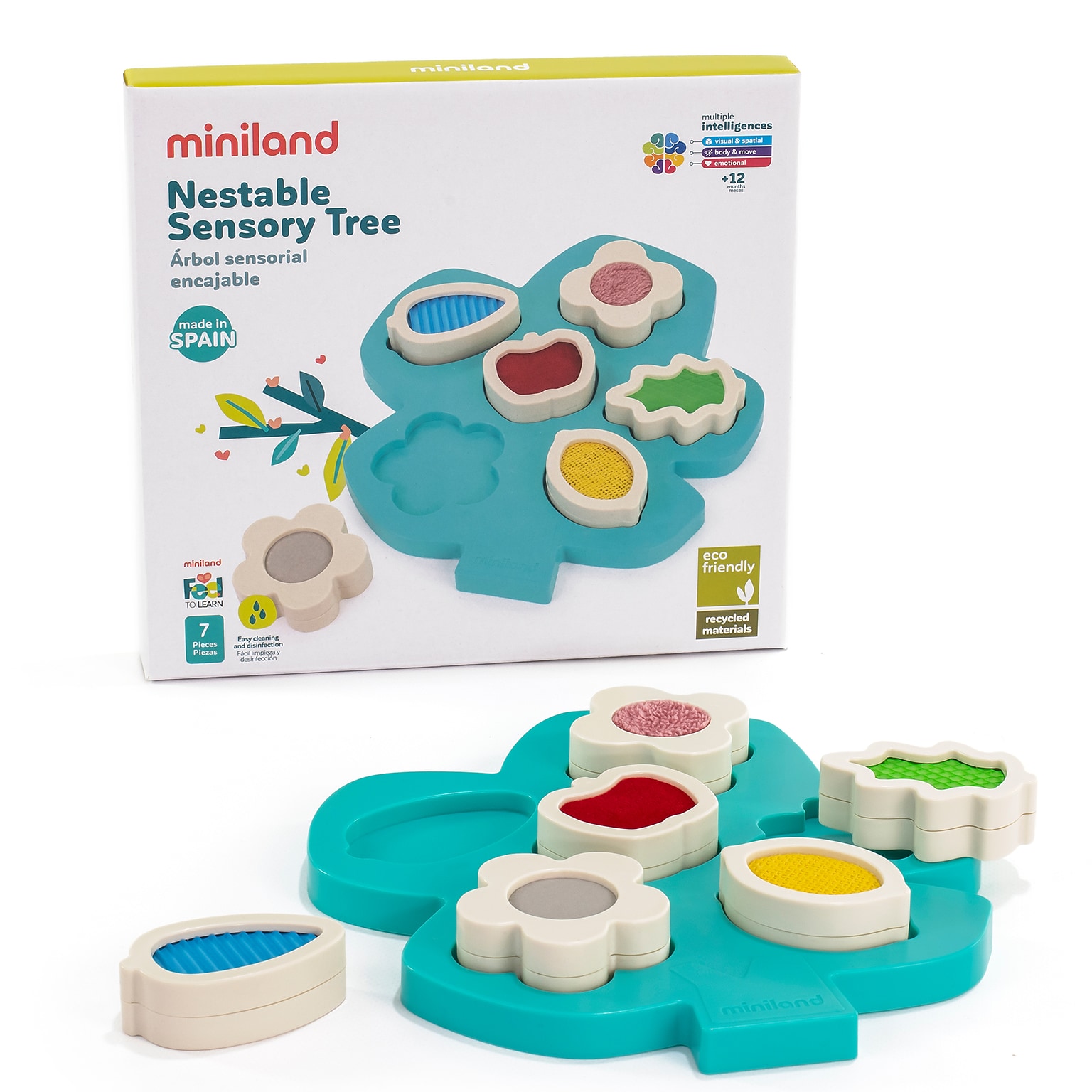 MINILAND Feel to Learn: Nestable Sensory Tree, Multicolored (MLE97344)