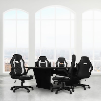 Regency Array 96W x 48D Conference Table with Grommet, Ash Grey/Black (ACT9648AGBK)