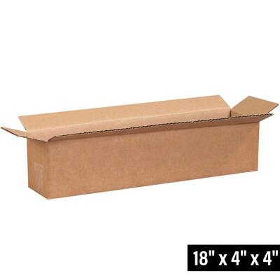 18 x 4 x 4 Shipping Boxes, 32 ECT, Brown, 25/Bundle (1844)