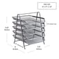 Mind Reader 5-Tier Stackable Paper Desk Tray Organizer, Metal, Silver (5TPAPER-SIL)