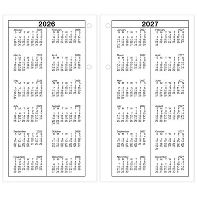 2027 AT-A-GLANCE 8" x 4.5" Daily Calendar Refill Pages, White/Black (E210-50-27)