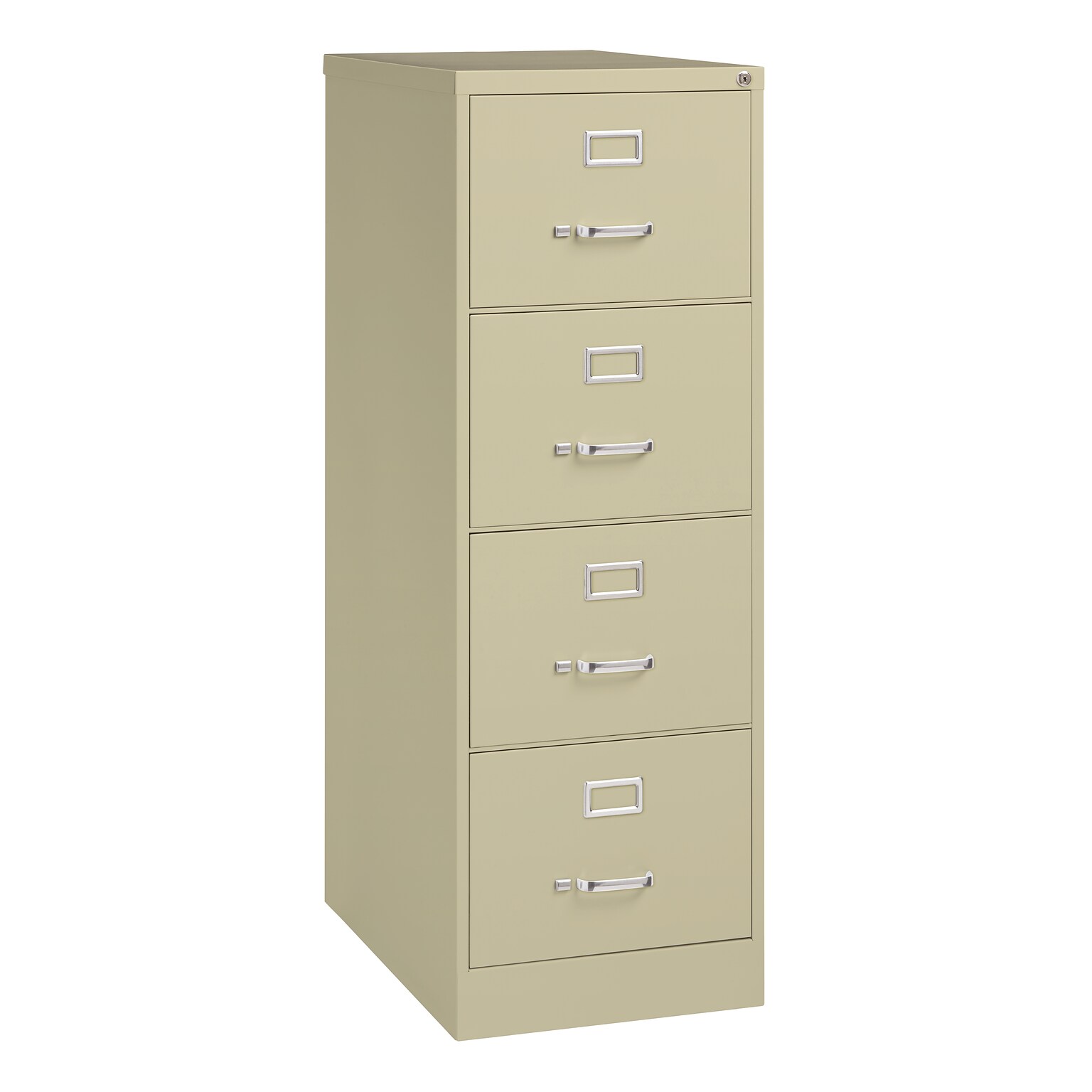 Hirsh Commercial 4-Drawer Vertical File Cabinet, Legal Size, Lockable, 52H x 18W x 26.5D, Putty (14106)
