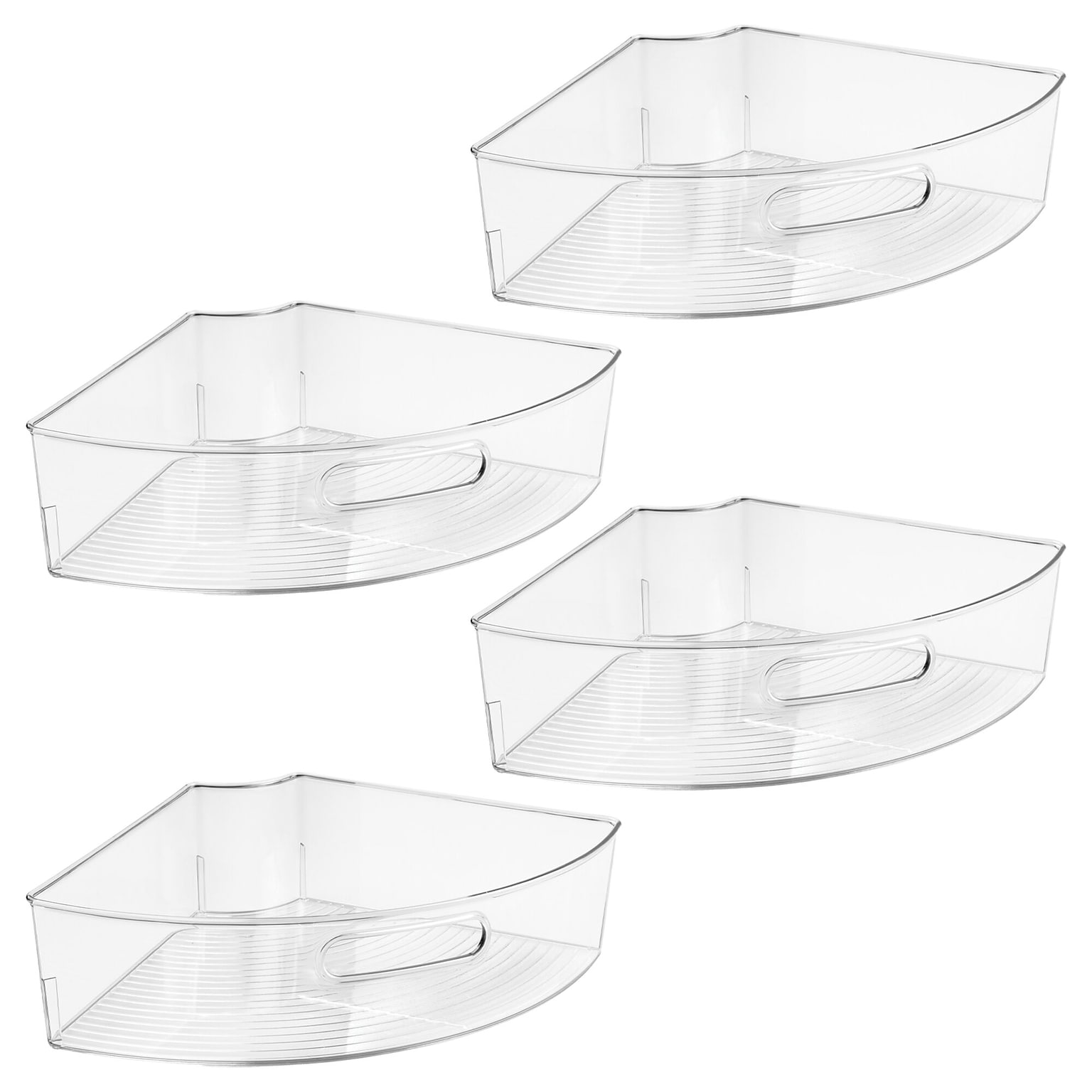 iDesign Lazy Susan Wedge Plastic Organizers, Clear (27743M4)