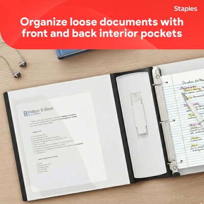 Staples 3" 3-Ring Better Binder, D-Ring, White (ST55887-CC)