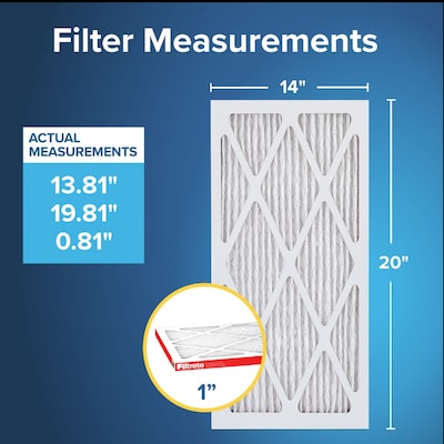 Filtrete Allergen Defense 14 x 20 x 1 Pleated Air Filter, MERV 11, 4/Carton (9805-4CA)