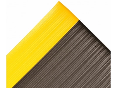 Notrax Airug Anti-Fatigue Mat, 60 x 36, Black/Yellow (410S0535BY)