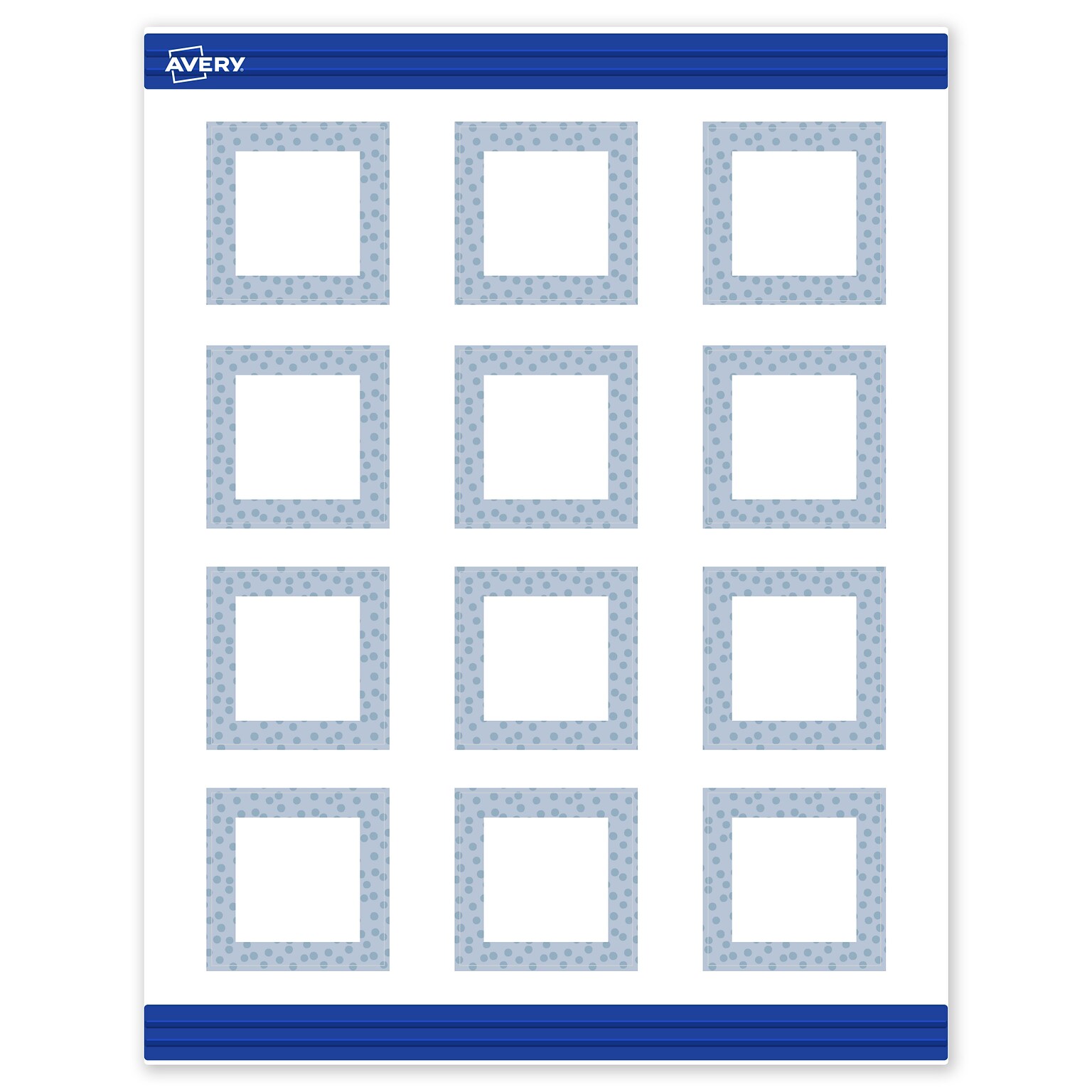 Avery Polka Dots Design Matte Blank Card, White, 120/Pack (S00-F8Q)