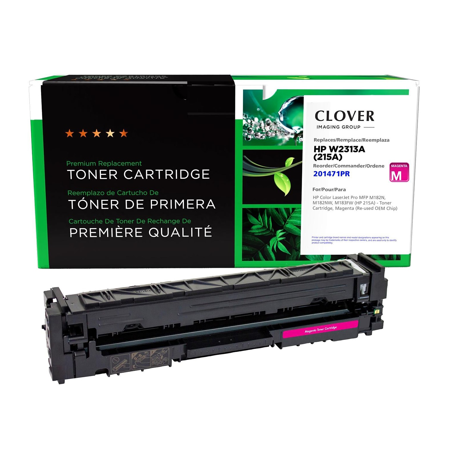 Clover Imaging Group Remanufactured Magenta Standard Yield Toner Cartridge Replacement for HP 215A (W2313A)