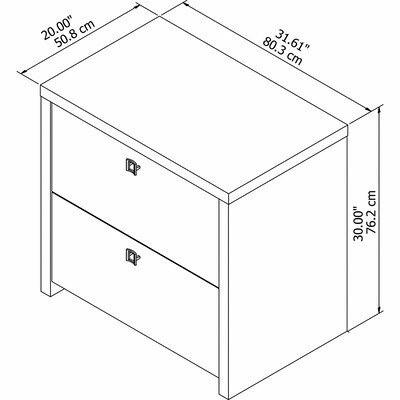 Bush Business Furniture Echo Lateral File Cabinet, Gray Sand (KI60202-03)