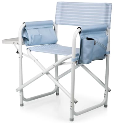 Outdoor Directors Folding Chair - Mod Denim Stripe Pattern