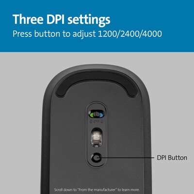 Kensington SureTrack Dual Wireless Ambidextrous Mouse, Black (K75298WW)