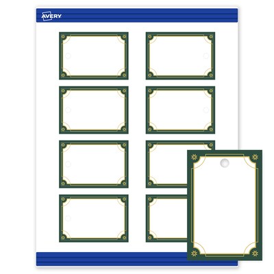Avery 3 Blank Price & Merchandise Tags, White, 80/Carton (S00-FDP-PRMWT10)