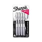 Sharpie Permanent Marker, Fine Tip, Metallic Silver, 4/Pack (39109)