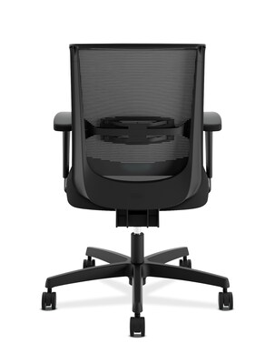 HON Convergence Fabric/Mesh Task Chair, Adjustable Arms, Black (HONCMY1AACCF10)