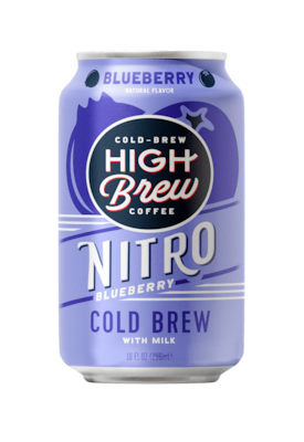 High Brew Nitro Blueberry Cold Brew Coffee with Milk, 10 oz., 12/Carton (80576)