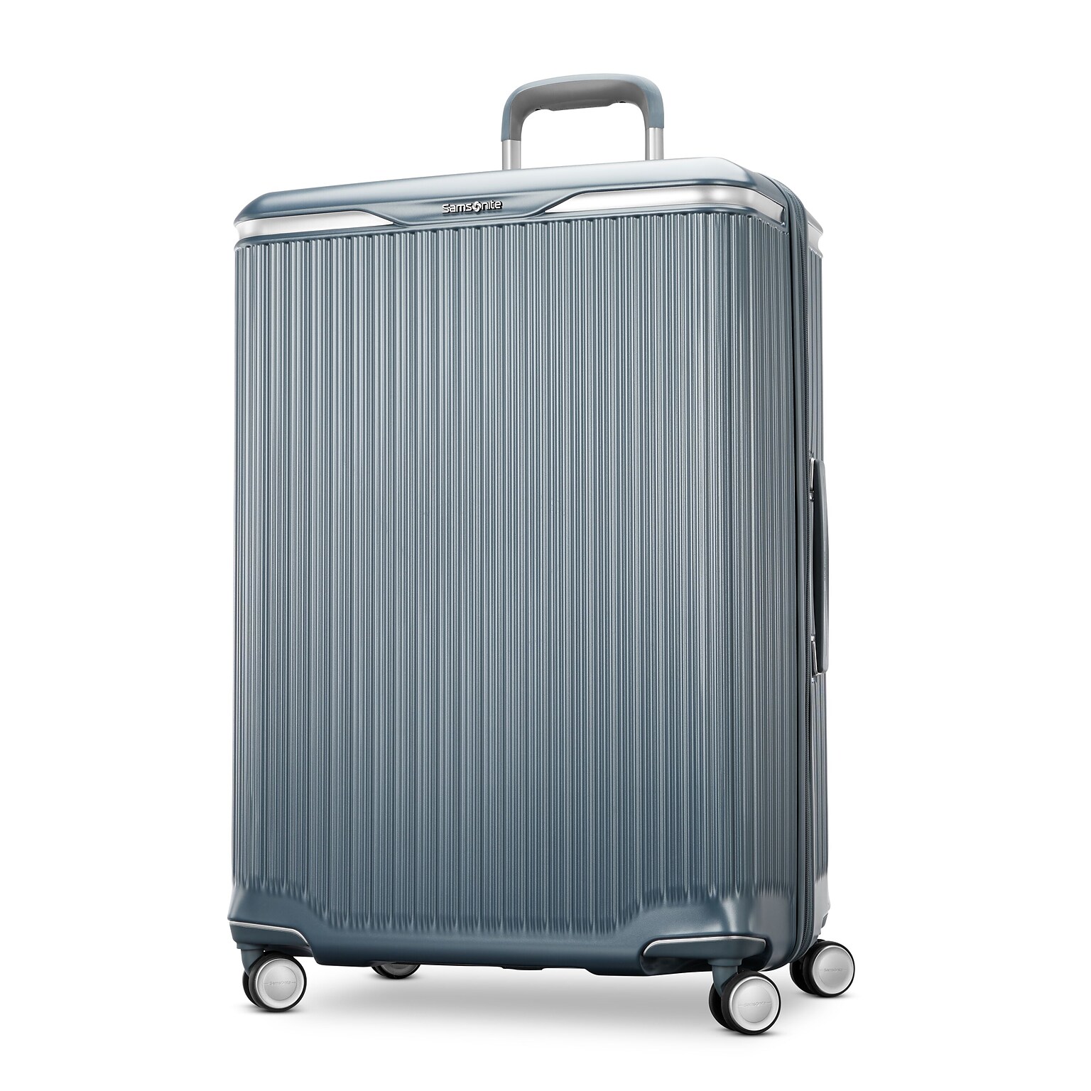 Samsonite Silhouette 18 30 Hardside Checked Luggage with Spinner Wheels, Slate Blue (153645-E264)
