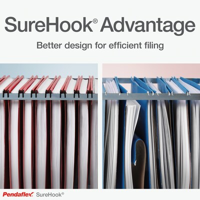 Pendaflex Heavy Duty Reinforced Hanging File Folder, Straight, Letter, Light gray, 20/Box (1006981)
