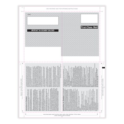 ComplyRight 2025 Pressure-Seal 1099-R Tax Form, 1-Part, 4-Up, 500/Pack (5177B)