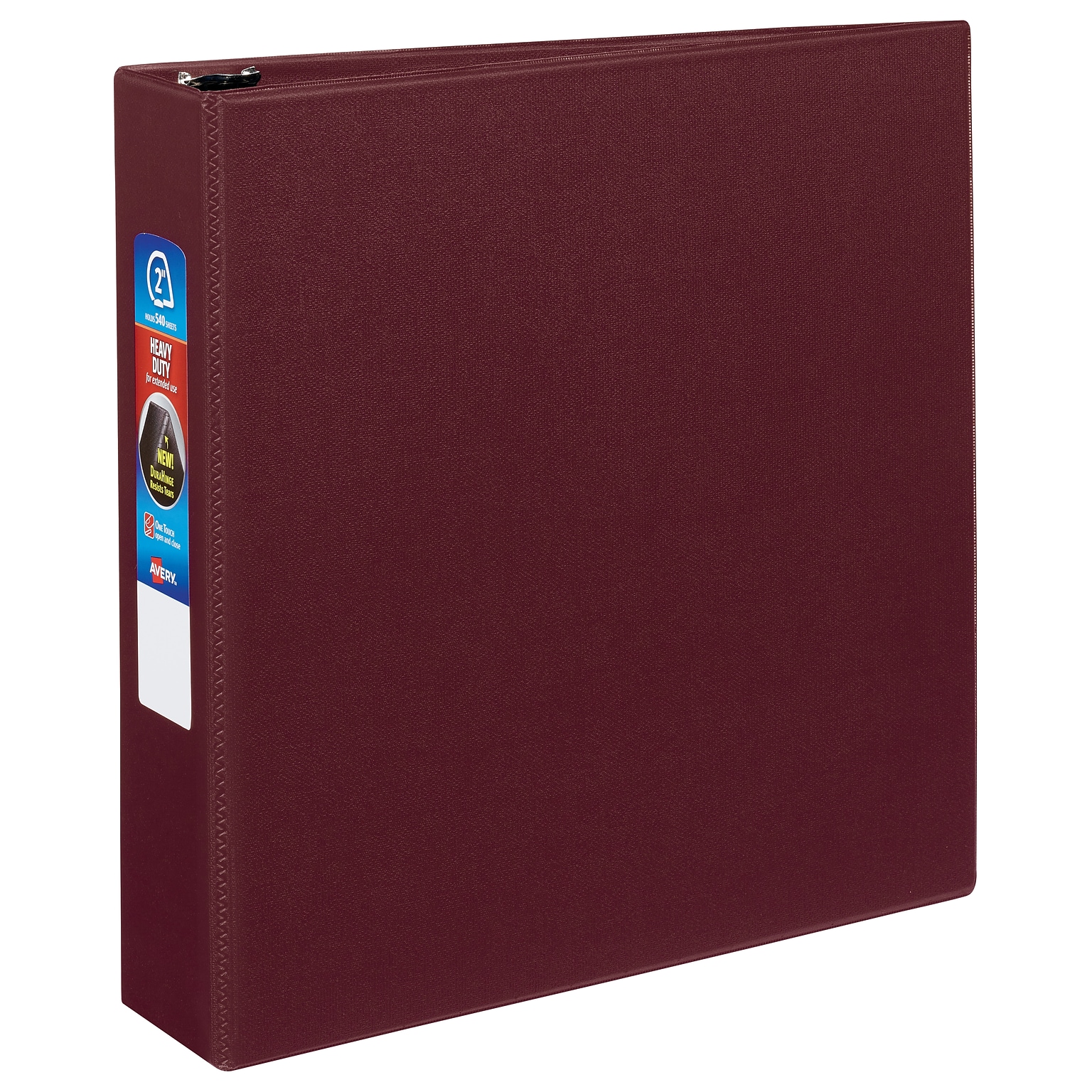 Avery Heavy Duty 2 3-Ring Non-View Binders, One Touch EZD Ring, Maroon (79-362)