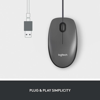 M100 Corded Optical Mouse, (910-001601) | Quill.com