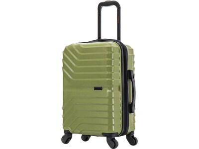 InUSA Aurum 23.65" Hardside Carry-On Suitcase, 4-Wheeled Spinner, Green (IUAUR00S-GRN)