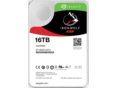 Seagate IronWolf 16TB 3.5" SATA Internal Hard Drive (ST16000VN001)