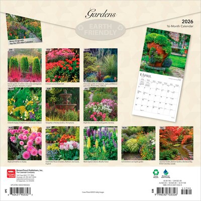 2026 BrownTrout Gardens 12 x 12 Monthly Wall Calendar (9798330703326)