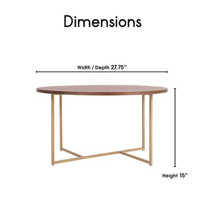 Adore Decor Ines Coffee Table, Walnut Brown (FCTINESNAC02)