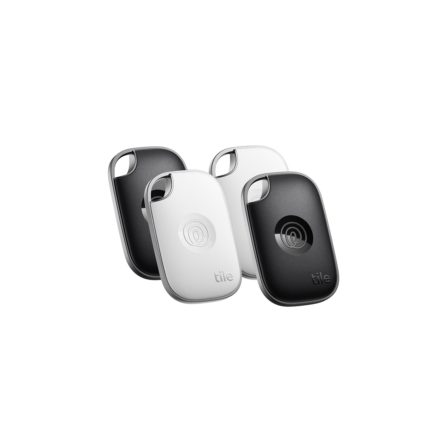 Tile by Life360 Pro Bluetooth Tracker, Black/White, 4/Pack (RE-61124)