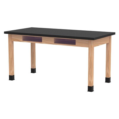 Diversified Woodcrafts PerpetuLab School Classroom Rectangular Science Lab Table, 60" x 30", Oak (C7142BK30N)