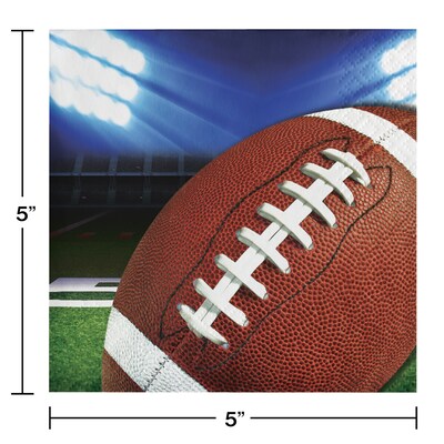 Creative Converting Football Party Paper Beverage Napkins, 192/Pack (331930)