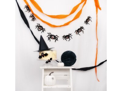 Pukka Party Spider Halloween Stitched Garland, Black (PTY498)
