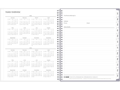 2025 Blue Sky Laila 8.5" x 11" Weekly & Monthly Planner, Plastic Cover, Multicolor (137273-25)
