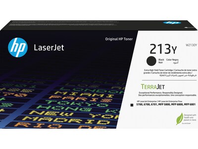 HP 213Y Black Extra High Yield Toner Cartridge (W2130Y)