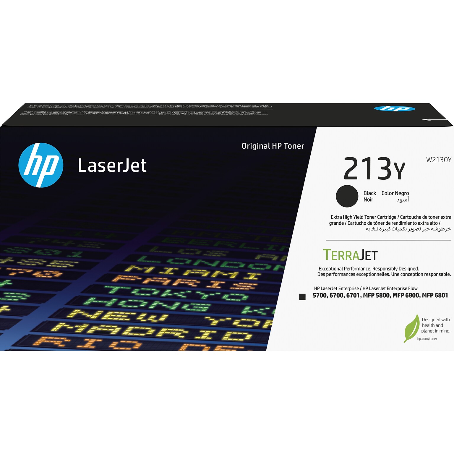 HP 213Y Black Extra High Yield Toner Cartridge (W2130Y)