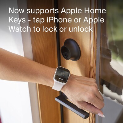 Level Lock + Connect WiFi & Bluetooth Replacement Deadbolt Smart Lock, Matte Black (C-F14U-S1)