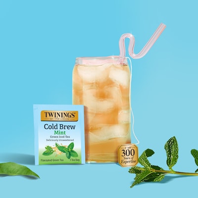 Twinings Iced Cold Brewed Mint Green Tea Bags, 20/Box (F07413)