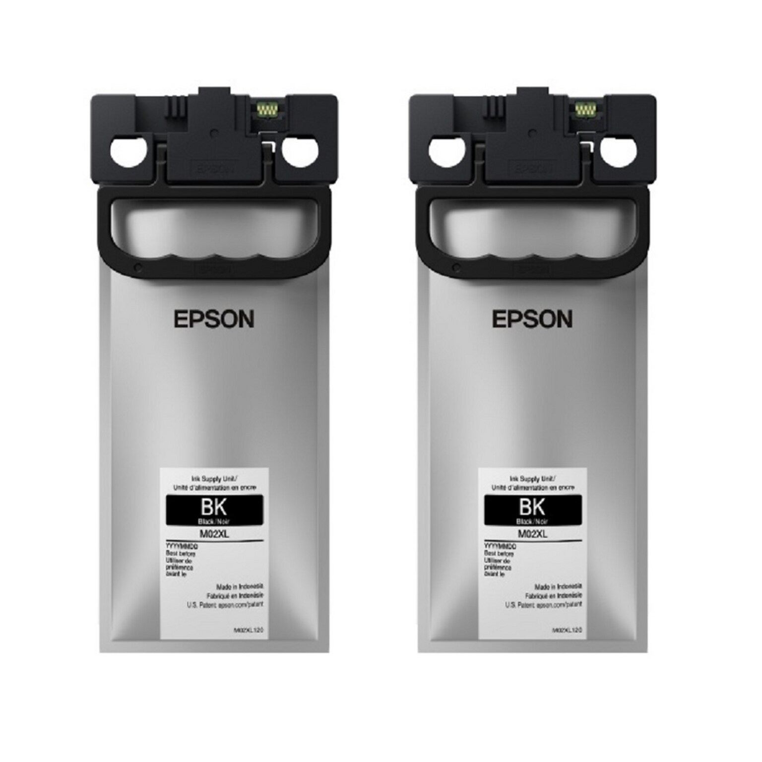 Epson M02 Black High Yield Ink Cartridge, 2/Pack