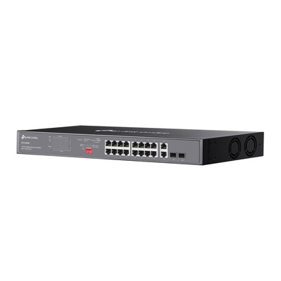TP-Link Omada 18-Port Gigabit Ethernet PoE Unmanaged, 128 MB/s, Black (DS1018GMP)