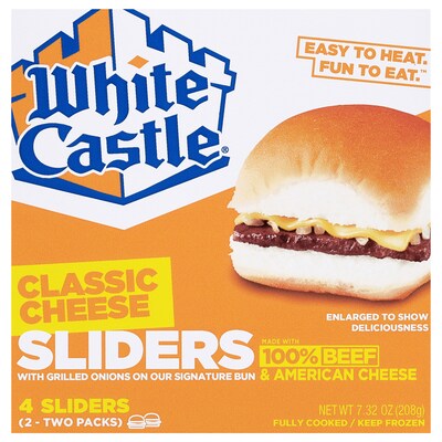 White Castle Individually Wrapped Cheeseburger Slider, 7.32 oz, 24/Pack (220-02477)