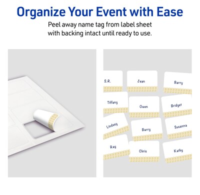 Avery Laser/Inkjet Rectangle Multipurpose Labels, 2-1/3" x 3-3/8", White, 80/Pack (S00-EX6)