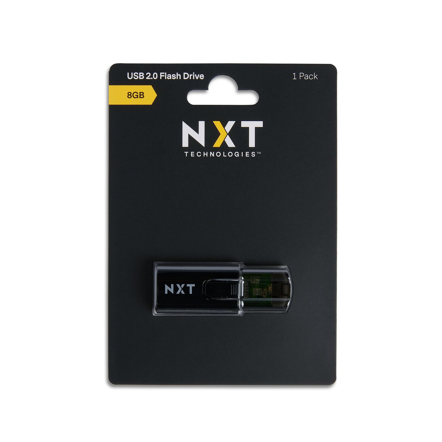 NXT Technologies™ 8GB USB 2.0 Type A Flash Drive, Black (NX61128)