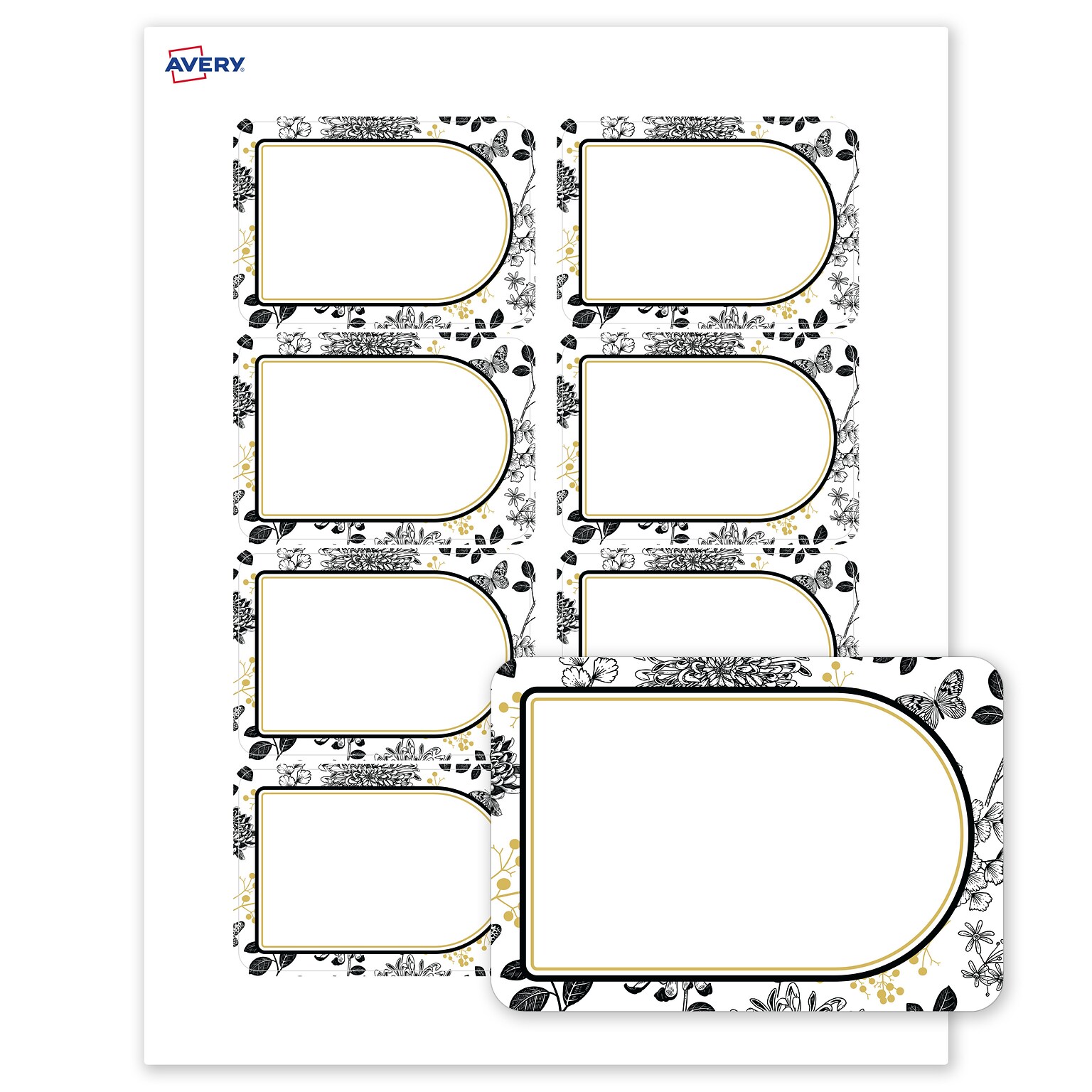 Avery Rectangle Laser/Inkjet Multipurpose Labels, 2-1/3 x 3-3/8, White, 80/Pack (19479371022)