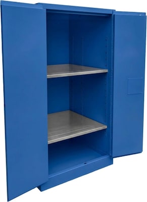 FireKing Flammable Liquids Storage Cabinet, 60 gal, Automatic Close, Blue (SC60-AC-B)