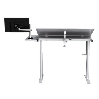 VersaDesk PowerLift 48"W Electric Adjustable Drafting Table, White (PEDT48-WW-APP)