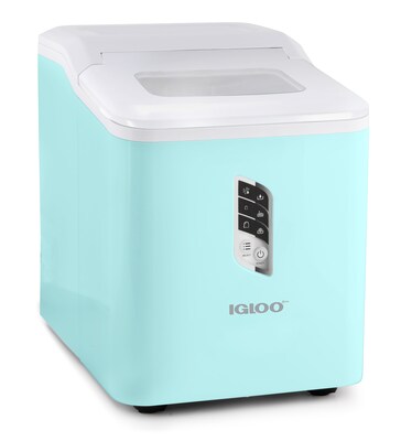 Igloo Automatic Self-Cleaning 26-Pound Ice Maker, Aqua (IGLICEBSC26AQ)